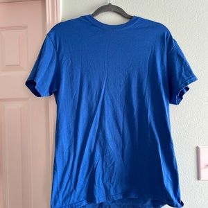 Blue Gildan shirt